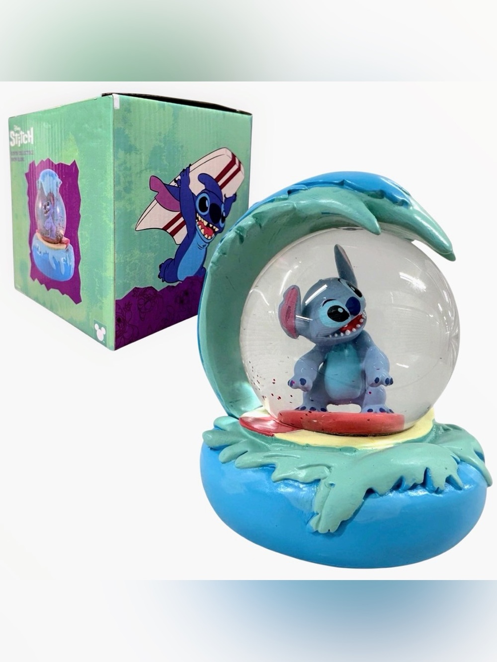 2022 Disney Lilo & Stitch Surfin’ Collectible Snow Globe NIB Surfing Stitch